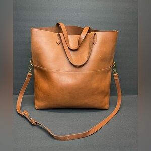 MADEWELL TRANSPORT TOTE BROWN LEATHER SHOULDER BAG, MSRP $178